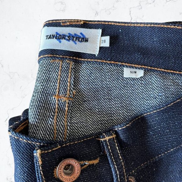 NWOT Taylor Stitch The Slim Jean Sz 28 in Natural Indigo Selvage Button Fly $238 - Picture 12 of 12